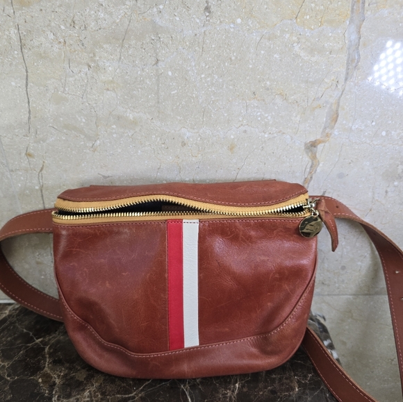 Clare V. Stripe Leather Waistbag - Picture 2 of 9